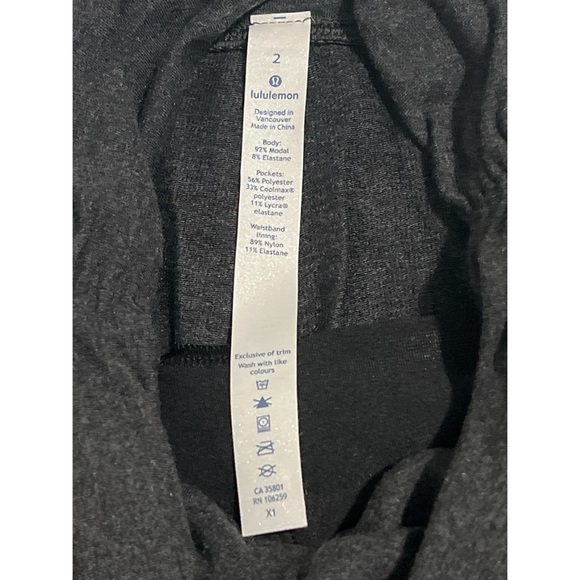 Lululemon Take It Easy Pant Women’s 2 Heather Gray Black Wide Leg Stretch W5AZGS - Picture 11 of 13